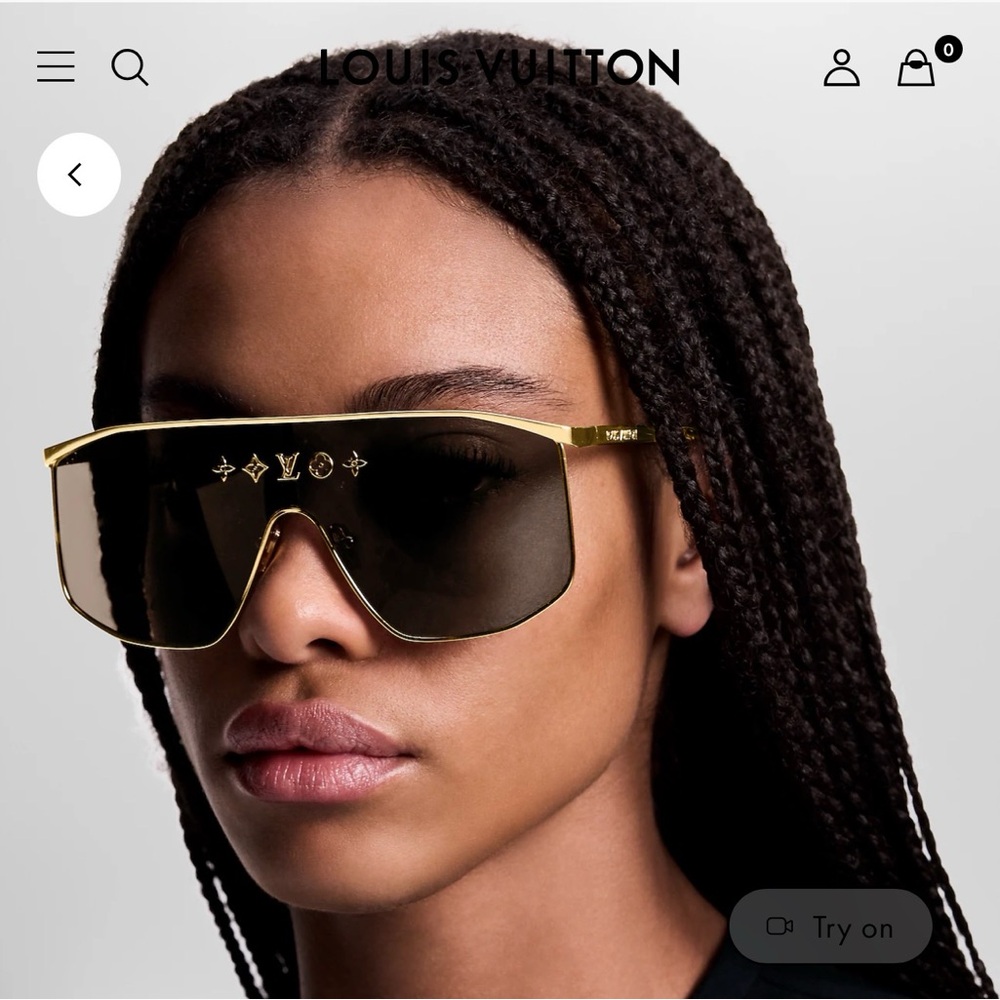 Louis Vuitton Gold and Brown Sunglasses